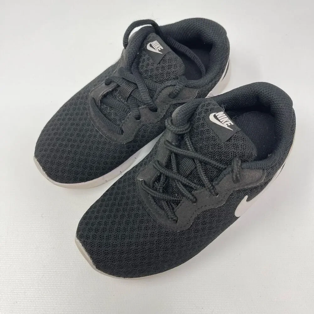 Nike Tanjun PS Black White Shoes Sneakers 818382-011 Youth Child Size 11C